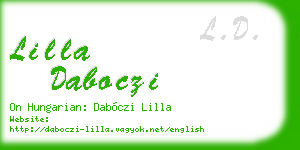 lilla daboczi business card
